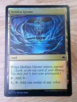 MTG Hidden Grotto Foil Bloomburrow BLB NM - Image 1