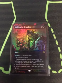 MTG Magic The Gathering Collective Brutality Foil Borderless Black Commander - Image 1