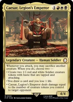 MTG Caesar, Legion's Emperor [Fallout] Foil Near Mint - Image 1