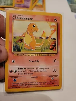 Charmander 46/102 Shadowless Base Set Pokemon Card - Image 1