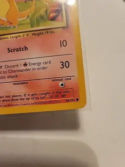 Charmander 46/102 Shadowless Base Set Pokemon Card - Image 4