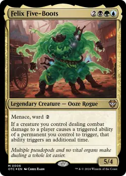 MTG Felix Five-Boots [Outlaws of Thunder Junction Commander] Foil Near Mint - Image 1