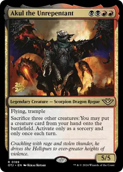 MTG Akul the Unrepentant [Outlaws of Thunder Junction Prerelease Promos] Foil Ne - Image 1