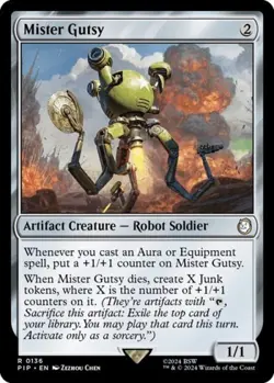 Mister Gutsy -Foil Light Play MTG Universes Beyond: Fallout - Image 1
