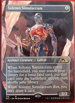 MTG | Solemn Simulacrum #319 Core Set 2021 - NM Extended Art - Image 1