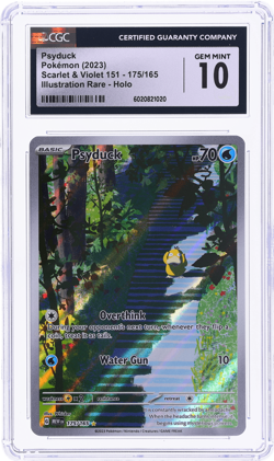 2023 Pokemon Scarlet and Violet 151 Psyduck Illustration Rare #175 CGC 10 - Image 1