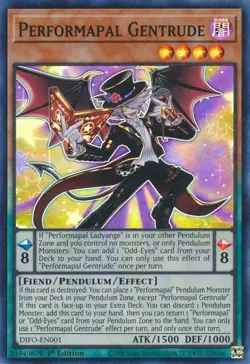 DIFO-EN001 Performapal Gentrude 1st Edition Super Rare Near Mint YuGiOh TCG - Image 1