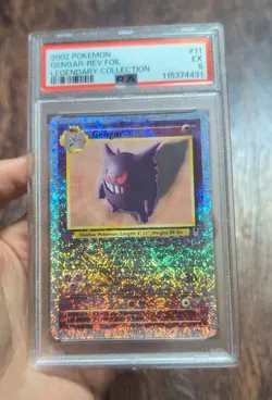 PSA 5 Gengar 2002 Pokemon Legendary Collection 11/110 Reverse Holo Rare TCG Card - Image 1