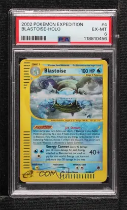 Blastoise Holo Pokemon e-Card Series Expedition PSA 6 2002 - Image 1