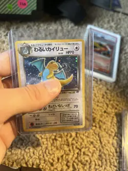 JW 🌀 Swirl Pokemon Card Dark Dragonite Holo Team Rocket 149 Japanese MP - Image 2