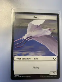 Magic The Gathering doubler sided DRAGON EGG & BIRD token creature card - Image 2