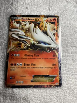 Pokemon Card Reshiram EX BW36 Black Star Promo ULTRA RARE HOLO LP - Image 1