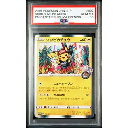PSA 10 Shibuya’s Pikachu 002/S-P Pokemon Center Promo Pokemon Card Japanese #459 - Image 1