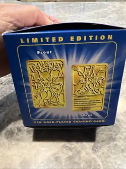 Pokemon Mewtwo 23K Gold Plated Card 1999 Burger King SEALED in Box With Ball - Image 2