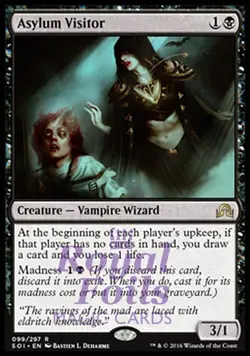 Asylum Visitor 1x FOIL SOI MTG Shadows Over Innistrad Rare MINT black - Image 1