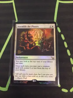 MTG Magic The Gathering Assemble The Players Foil Prerelease Promo Enchantment - Image 1