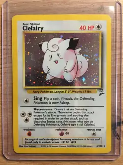 Pokemon Card Holo Clefairy Base Set 2 6/130 - Image 1