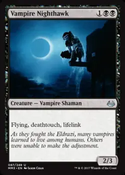 Vampire Nighthawk - Foil LP, English MTG Modern Masters 2017 - Image 1