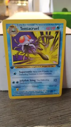 TENTACRUEL Fossil Series POKEMON Non-Holo 1st Edition 1999 Trading Card 44/62 - Image 1