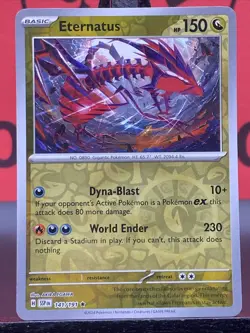 Eternatus 141/191 Sv08: Surging Sparks Pokemon TCG Reverse Holo Rare 2024 LP - Image 3