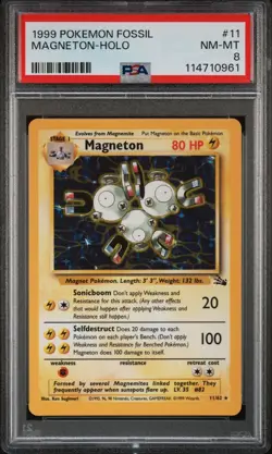 1999 POKEMON FOSSIL 11 MAGNETON-HOLO NEAR MINT-MINT 8 - Image 1