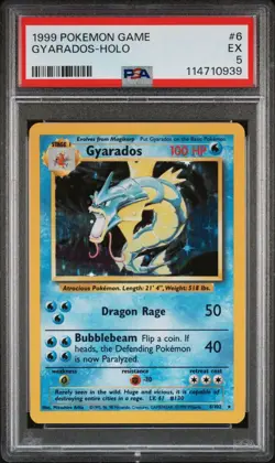 1999 POKEMON GAME 6 GYARADOS-HOLO PSA 5 - Image 1