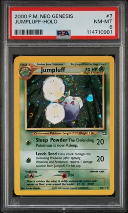 2000 POKEMON NEO GENESIS 7 JUMPLUFF-HOLO NEAR MINT-MINT 8 - Image 1