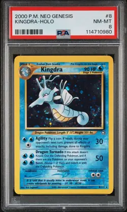 2000 POKEMON NEO GENESIS 8 KINGDRA-HOLO NEAR MINT-MINT 8 - Image 1