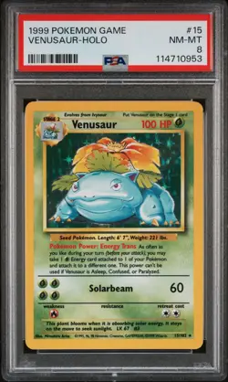 1999 POKEMON GAME 15 VENUSAUR-HOLO NEAR MINT-MINT 8 - Image 1