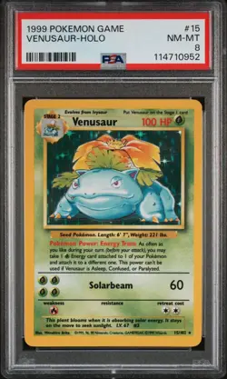 1999 POKEMON GAME 15 VENUSAUR-HOLO NEAR MINT-MINT 8 - Image 1