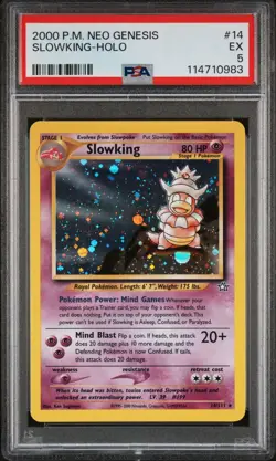 2000 POKEMON NEO GENESIS 14 SLOWKING-HOLO EXCELLENT 5 - Image 1