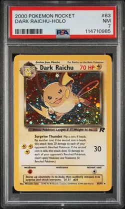 2000 POKEMON ROCKET 83 DARK RAICHU-HOLO NEAR MINT 7 - Image 1