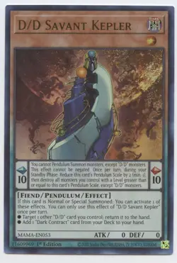 MAMA-EN053 D/D Savant Kepler Ultra Rare 1st Edition Near Mint YuGiOh TCG - Image 1