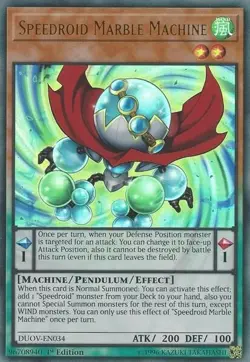 DUOV-EN034 Speedroid Marble Machine Ultra Rare 1st Edition Near Mint YuGiOh TCG - Image 1
