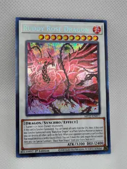 Yugioh Ruddy Rose Dragon Prismatic Secret Rare 1st Edition MP22-EN077 Card NM - Image 4