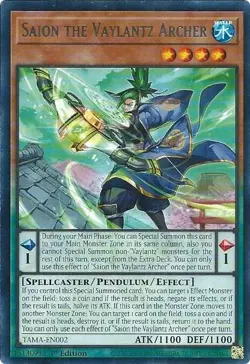 TAMA-EN002 Saion The Vaylantz Archer Rare 1st Edition Near Mint YuGiOh TCG - Image 1
