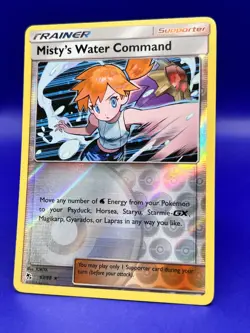Pokemon Card Misty's Water Command 63/68 Hidden Fates Reverse Holo NM - Image 2
