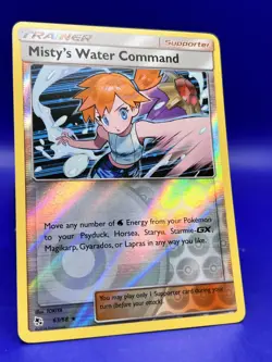 Pokemon Card Misty's Water Command 63/68 Hidden Fates Reverse Holo NM - Image 3