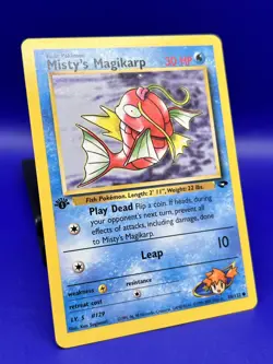 1st Edition Pokemon Card Misty's Magikarp Gym Challenge 88/132 LP+ - Image 3