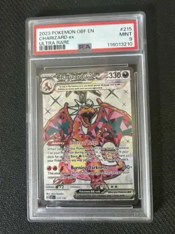 2023 Pokemon Charizard ex Ultra Rare Mint #215 Graded Card PSA 9 - Image 1