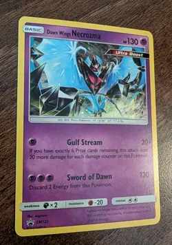 Dawn Wings Necrozma SM123 Black Star Promo Cosmos Holo Rare Pokemon Card (NM) - Image 2