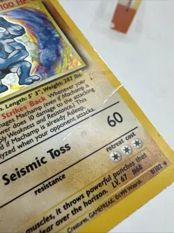Machamp Pokemon Card 1st Edition Holo Rare 8/102 WOTC Vintage - Image 5