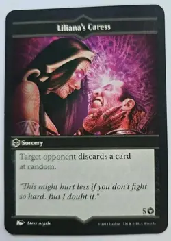 Arena of the Planeswalkers Liliana's Caress Replacement Game Card MTG - Image 1