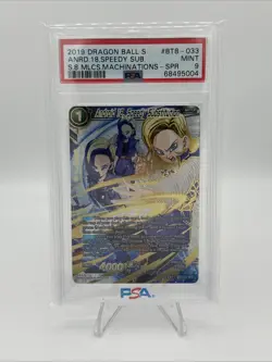 Dragon Ball Super Card Game Android 18 Speedy Substitution BT8-033 SPR PSA 9 - Image 1