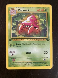 Pokemon Parasect 1st Edition Card 41/64 WOTC Jungle Set - Image 1