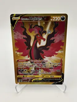 Galarian Moltres V 183/172 Gold Secret Rare Brilliant Stars Pokemon Card NM-MINT - Image 1