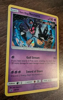 Dawn Wings Necrozma SM106 Cosmos Holo Black Star Promo Pokemon Card - Image 2