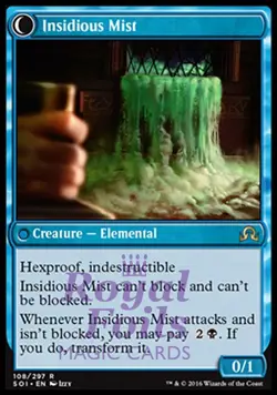 Elusive Tormentor / Insidious Mist 2x FOIL MTG Shadows Over Innistrad Rare MINT - Image 2