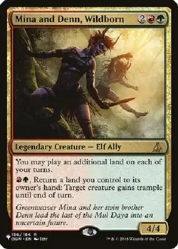 MTG magic 1x Mina and Denn, Wildborn (M/NM) The List Reprints - Image 1