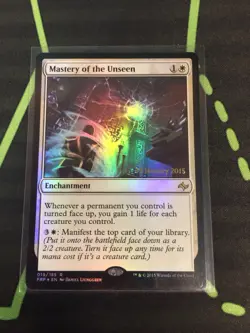 MTG Magic The Gathering Mastery Of The Unseen Foil Prerelease Promo White - Image 1